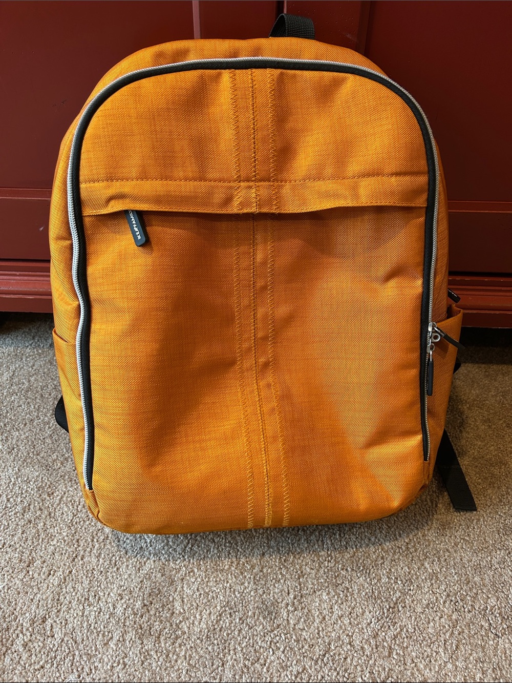 IKEA UPTACKA Orange Laptop Backpack with Black Trim